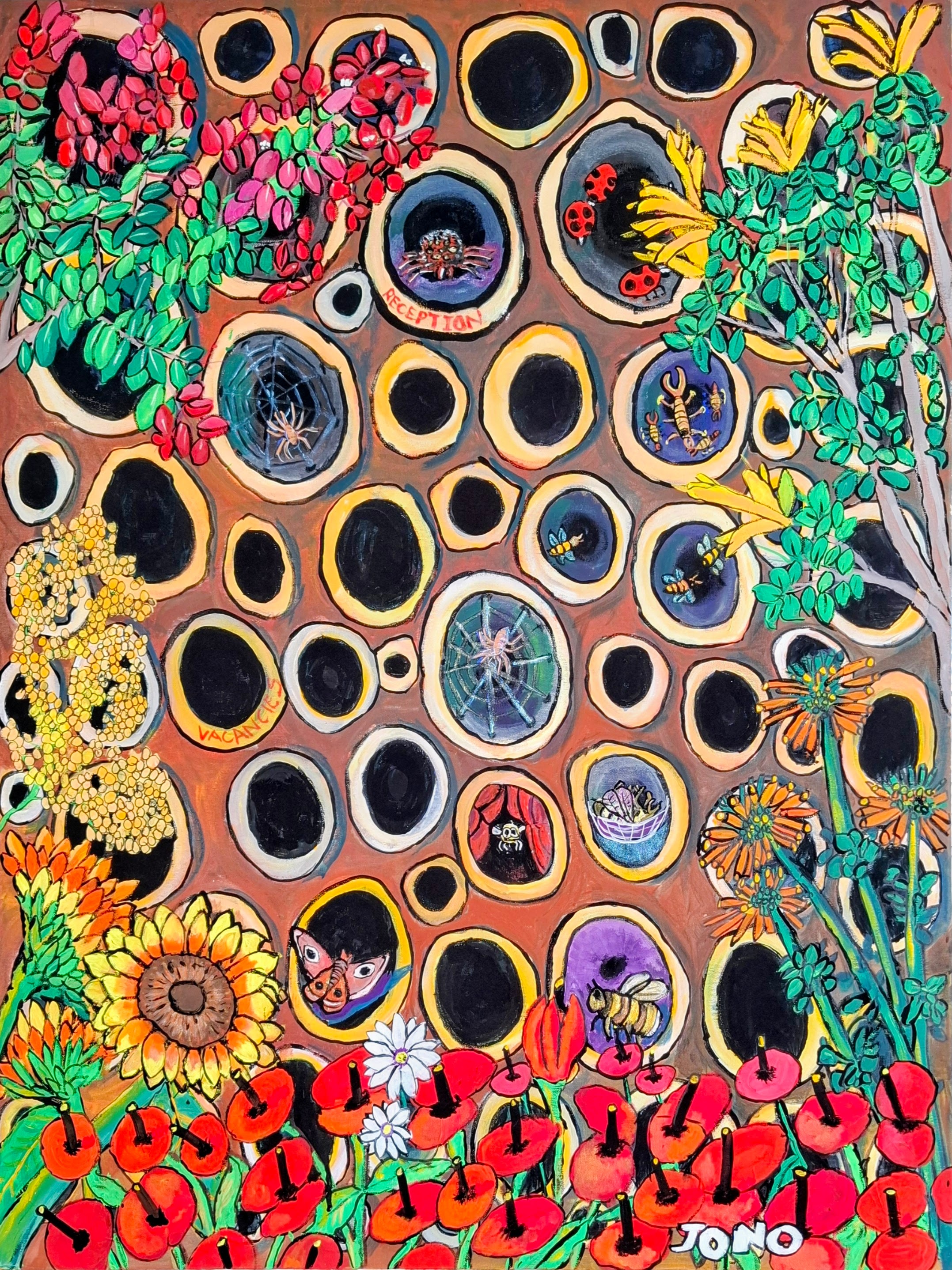 The Grand Insect Hotel, a painting by Jonathan Gill
